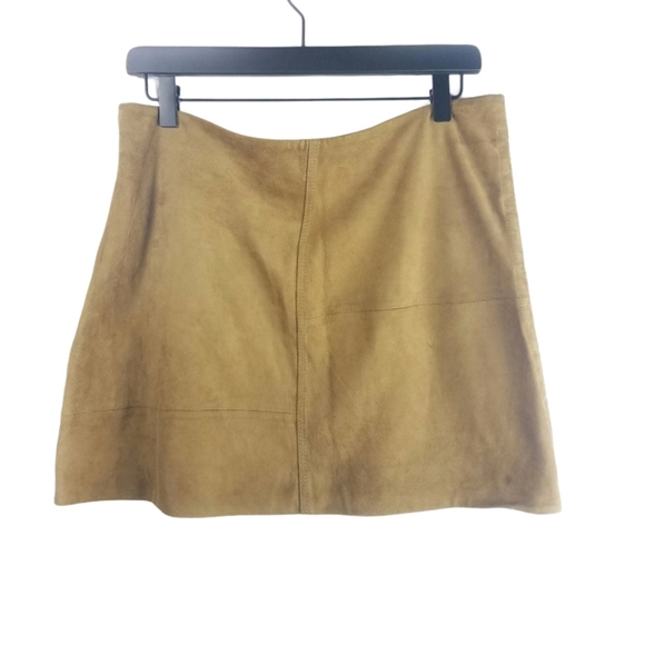 DIESEL SUEDE A-line Leather Suede Mini skirt size 29 - Picture 2 of 6